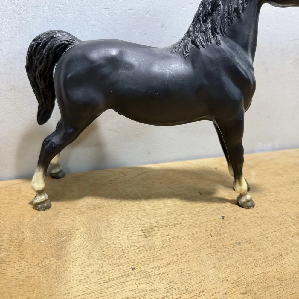 Vintage Breyer Morgan Stallion #48 Black Stretch Model Horse Traditional Cm